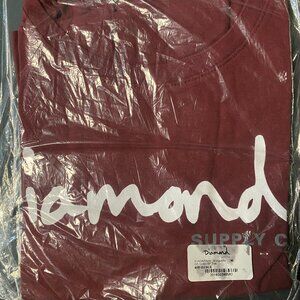 Diamond Supply Co. OG Script Tee Shirt Mens Size M Skater Street Wear Maroon